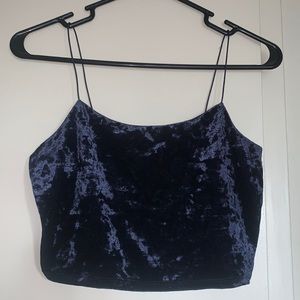 Blue Velvet Crop Top
